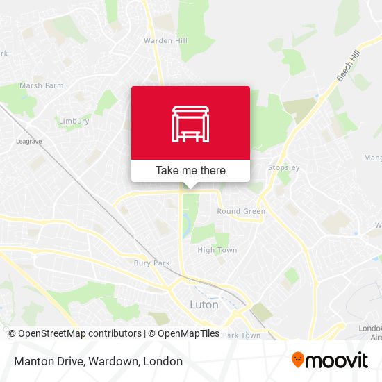 Manton Drive, Wardown map