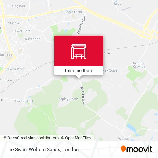 The Swan, Woburn Sands map