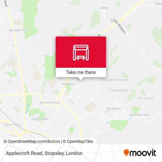 Applecroft Road, Stopsley map