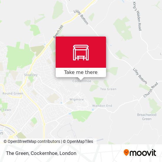 The Green, Cockernhoe map