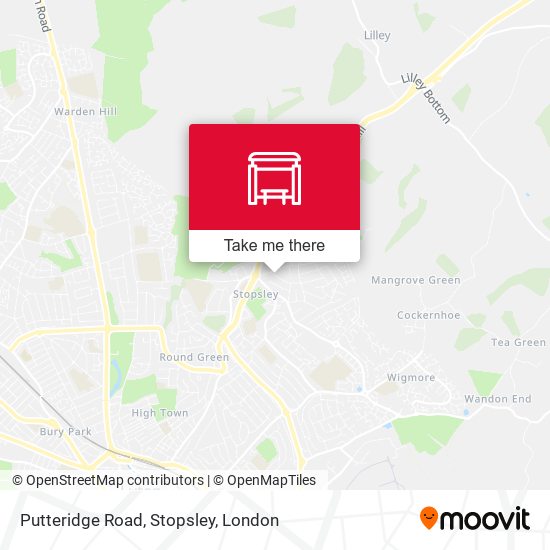 Putteridge Road, Stopsley map