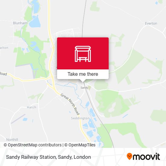 Sandy Railway Station, Sandy map
