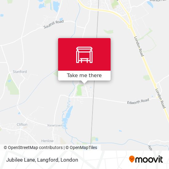 Jubilee Lane, Langford map