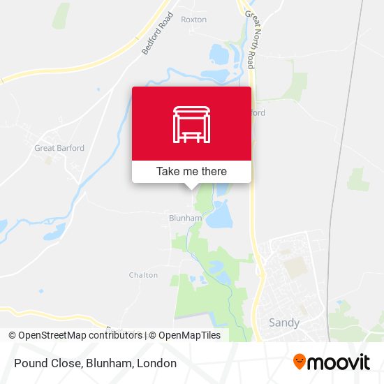 Pound Close, Blunham map