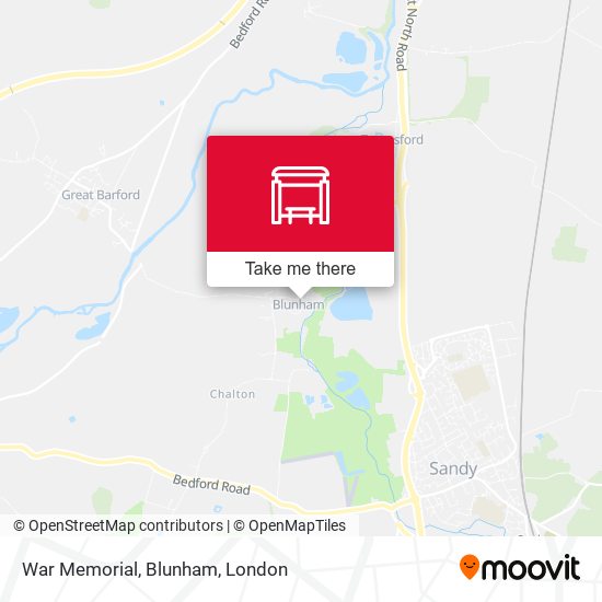 War Memorial, Blunham map