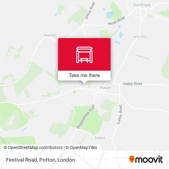 Festival Road, Potton map