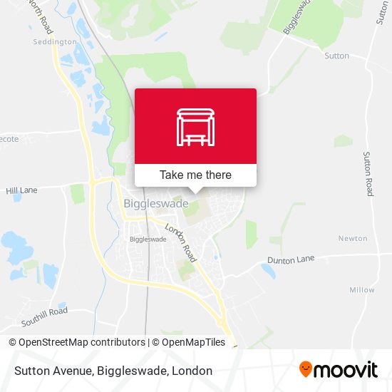 Sutton Avenue, Biggleswade map