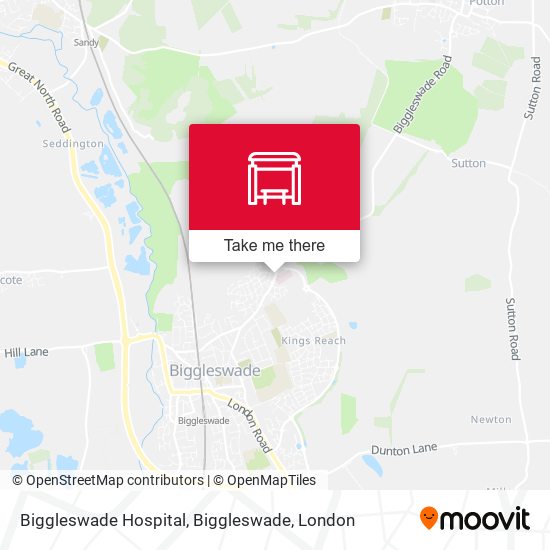 Biggleswade Hospital, Biggleswade map