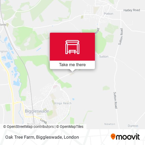 Oak Tree Farm, Biggleswade map