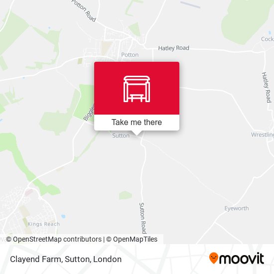 Clayend Farm, Sutton map
