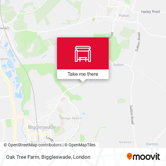 Oak Tree Farm, Biggleswade map