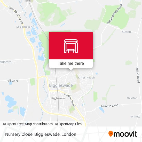 Nursery Close, Biggleswade map