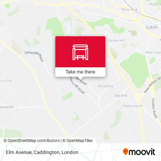 Elm Avenue, Caddington map