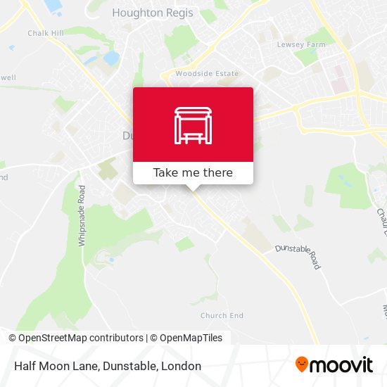 Half Moon Lane, Dunstable map