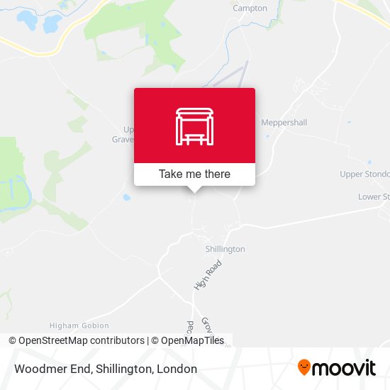 Woodmer End, Shillington map