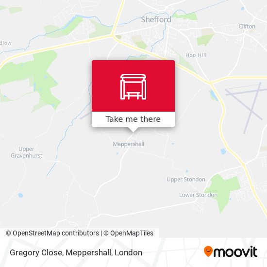 Gregory Close, Meppershall map