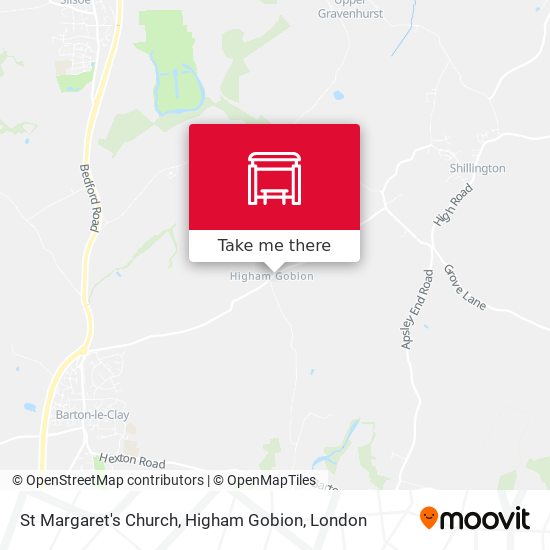 St Margaret's Church, Higham Gobion map