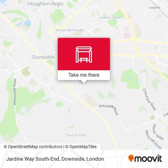 Jardine Way South-End, Downside map