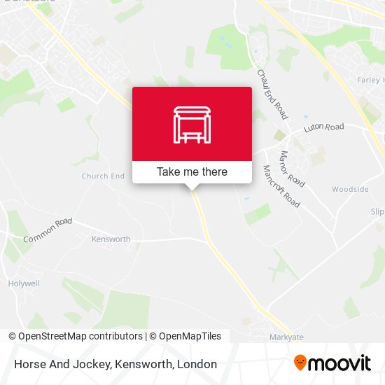 Horse And Jockey, Kensworth map