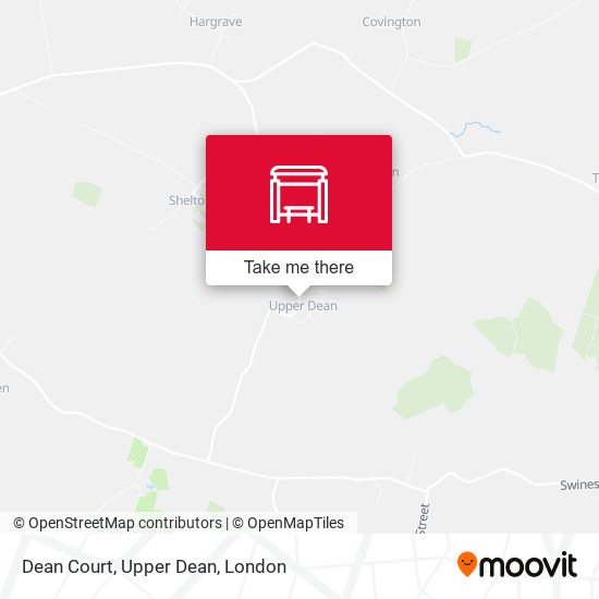 Dean Court, Upper Dean map