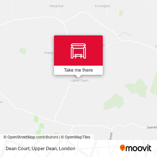 Dean Court, Upper Dean map