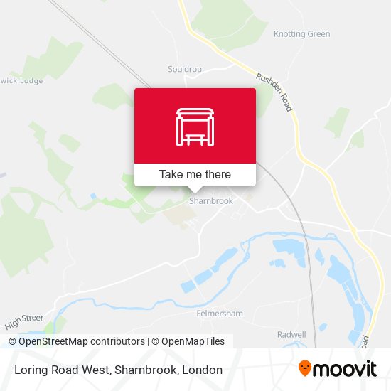 Loring Road West, Sharnbrook map