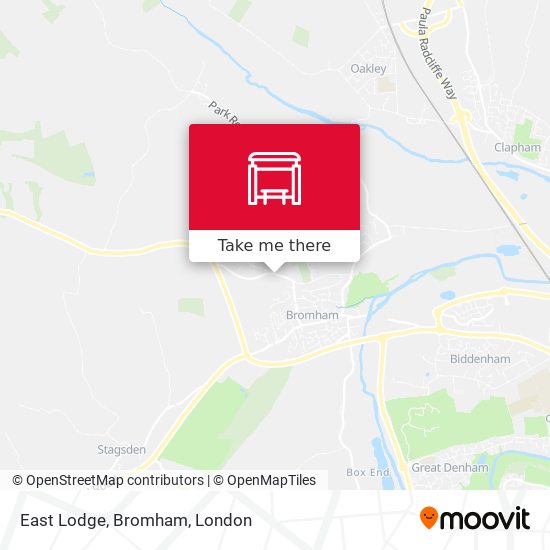 East Lodge, Bromham map