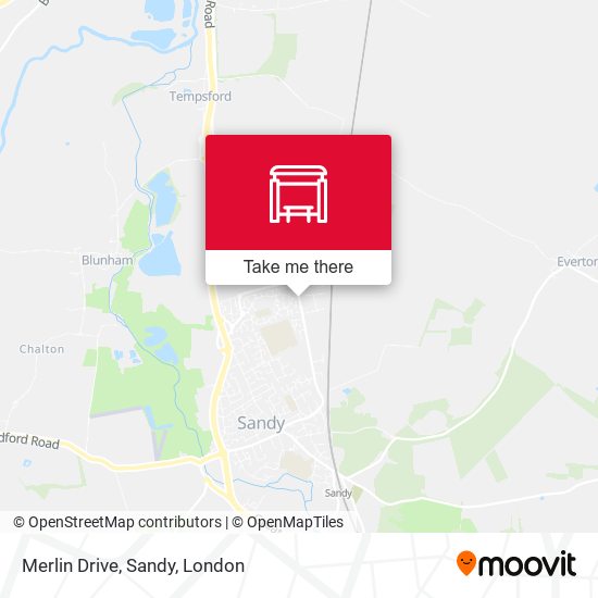 Merlin Drive, Sandy map