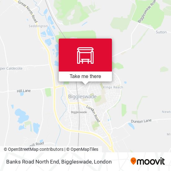 Banks Road North End, Biggleswade map
