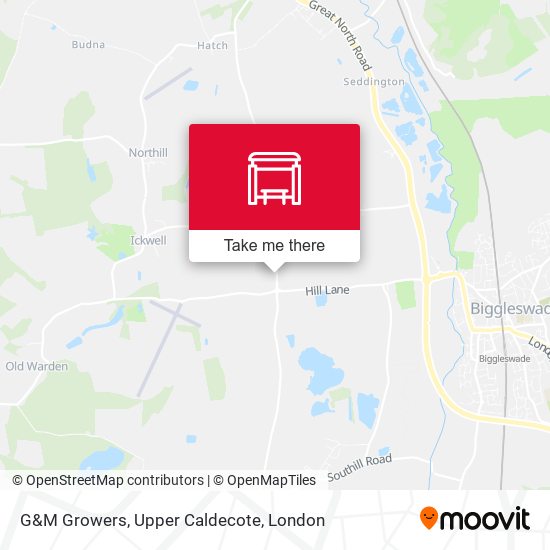 G&M Growers, Upper Caldecote map