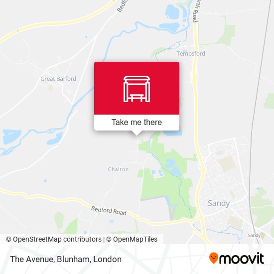 The Avenue, Blunham map