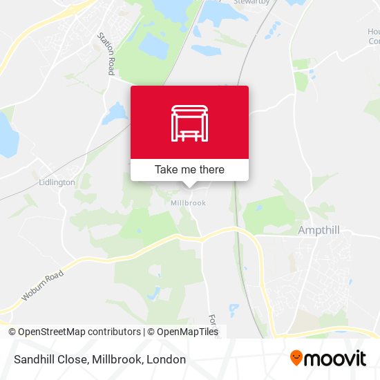 Sandhill Close, Millbrook map
