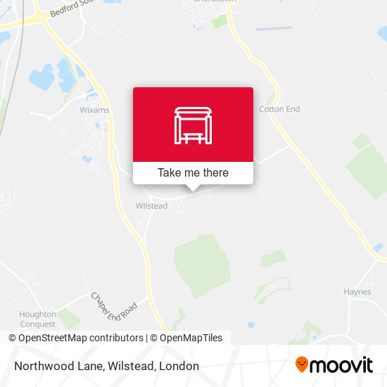 Northwood Lane, Wilstead map
