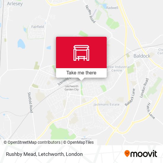 Rushby Mead, Letchworth map