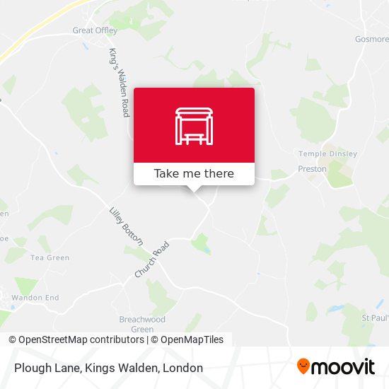 Plough Lane, Kings Walden map