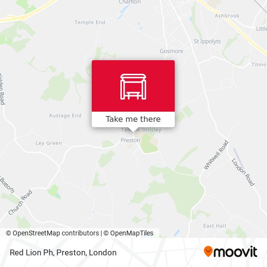 Red Lion Ph, Preston map