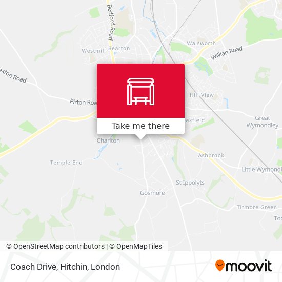 Coach Drive, Hitchin map
