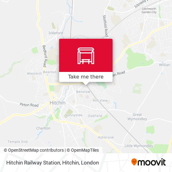 Hitchin Railway Station, Hitchin map