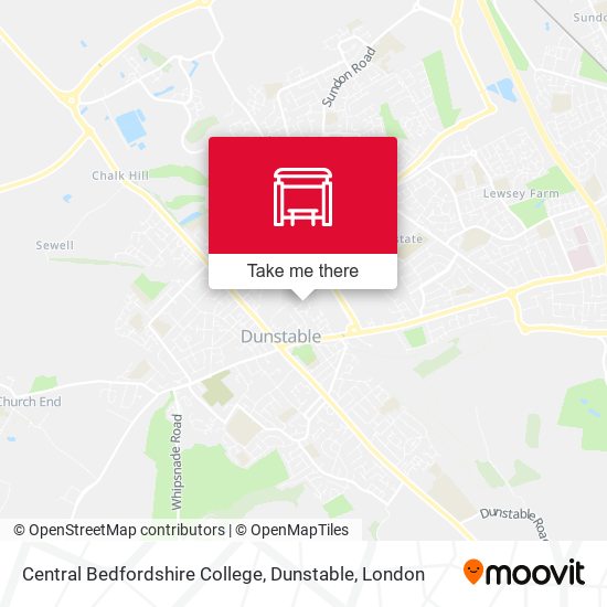 Central Bedfordshire College, Dunstable map