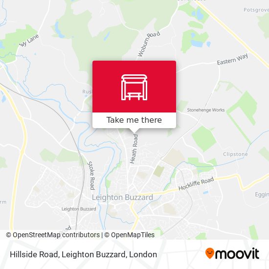 Hillside Road, Leighton Buzzard map