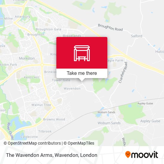 The Wavendon Arms, Wavendon map