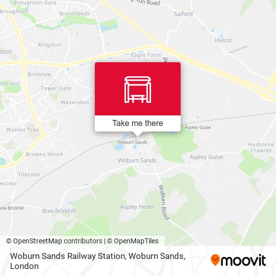 Woburn Sands Railway Station, Woburn Sands map