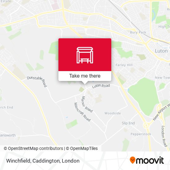 Winchfield, Caddington map