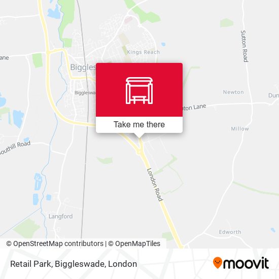 Retail Park, Biggleswade map