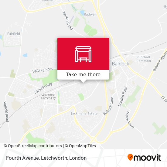 Fourth Avenue, Letchworth map