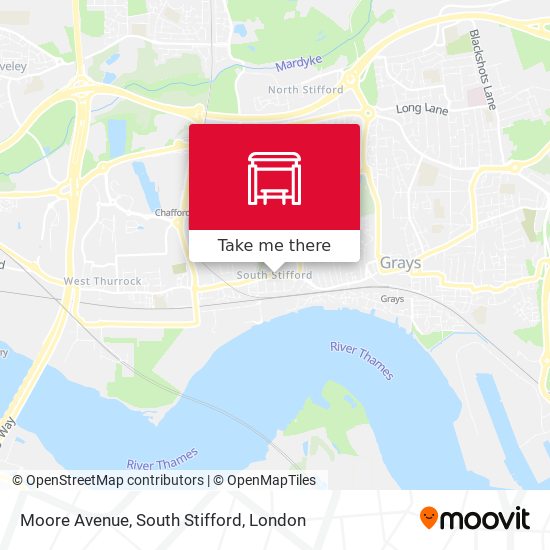 Moore Avenue, South Stifford map