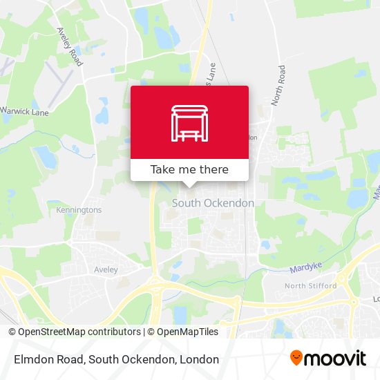 Elmdon Road, South Ockendon map