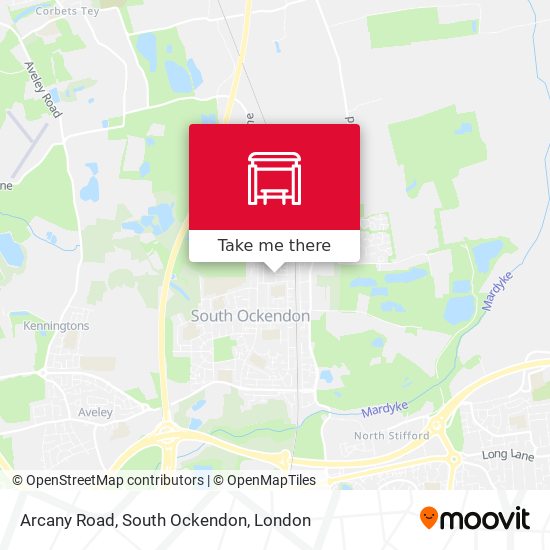 Arcany Road, South Ockendon map
