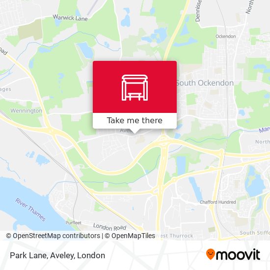 Park Lane, Aveley map