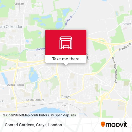 Conrad Gardens, Grays map